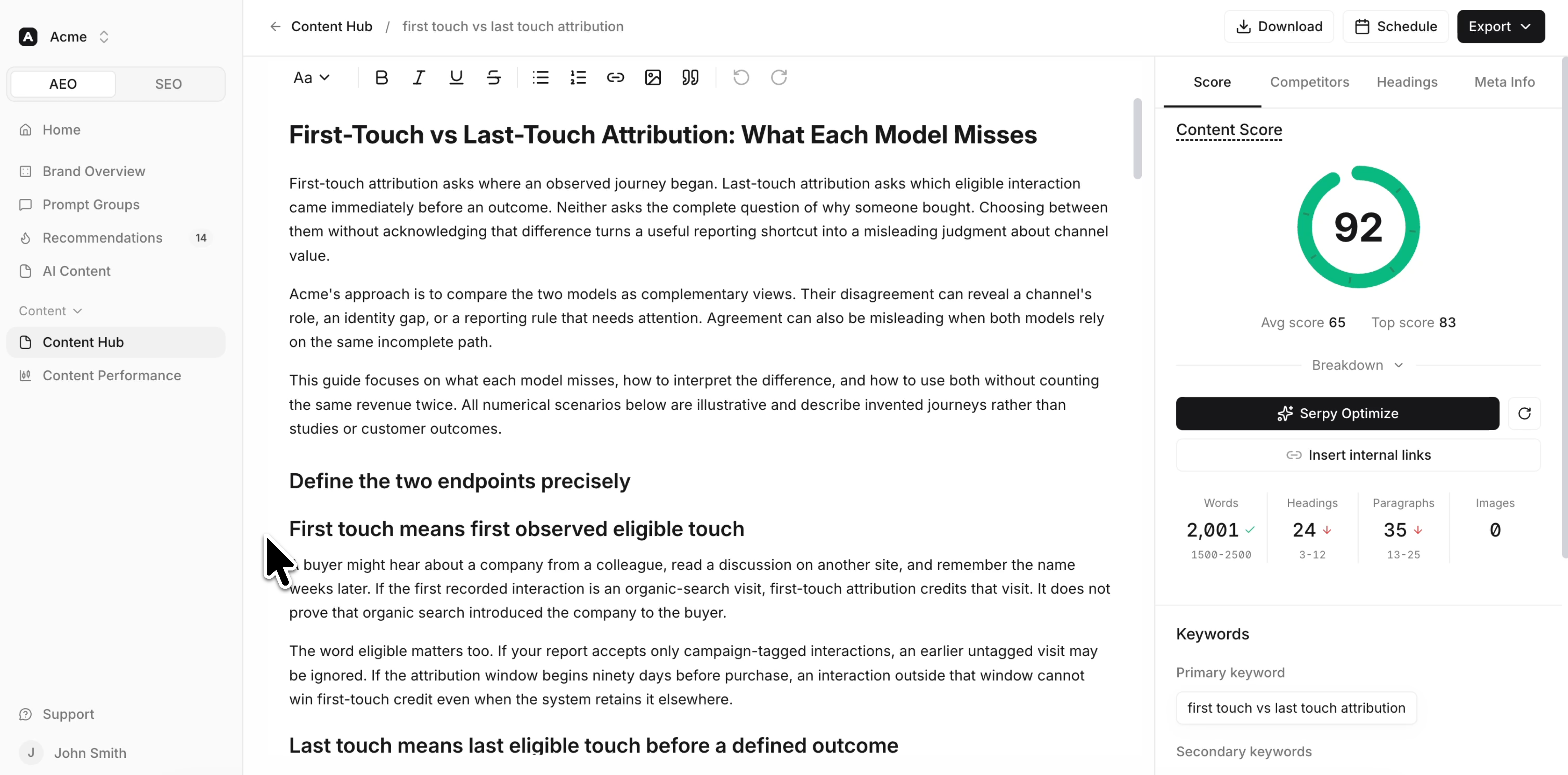 The content engine built for SEO and AI search
